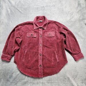 Sweet Lovely by Jen Shacket Women's M Burgundy Corduroy Oversized Elbow Patches